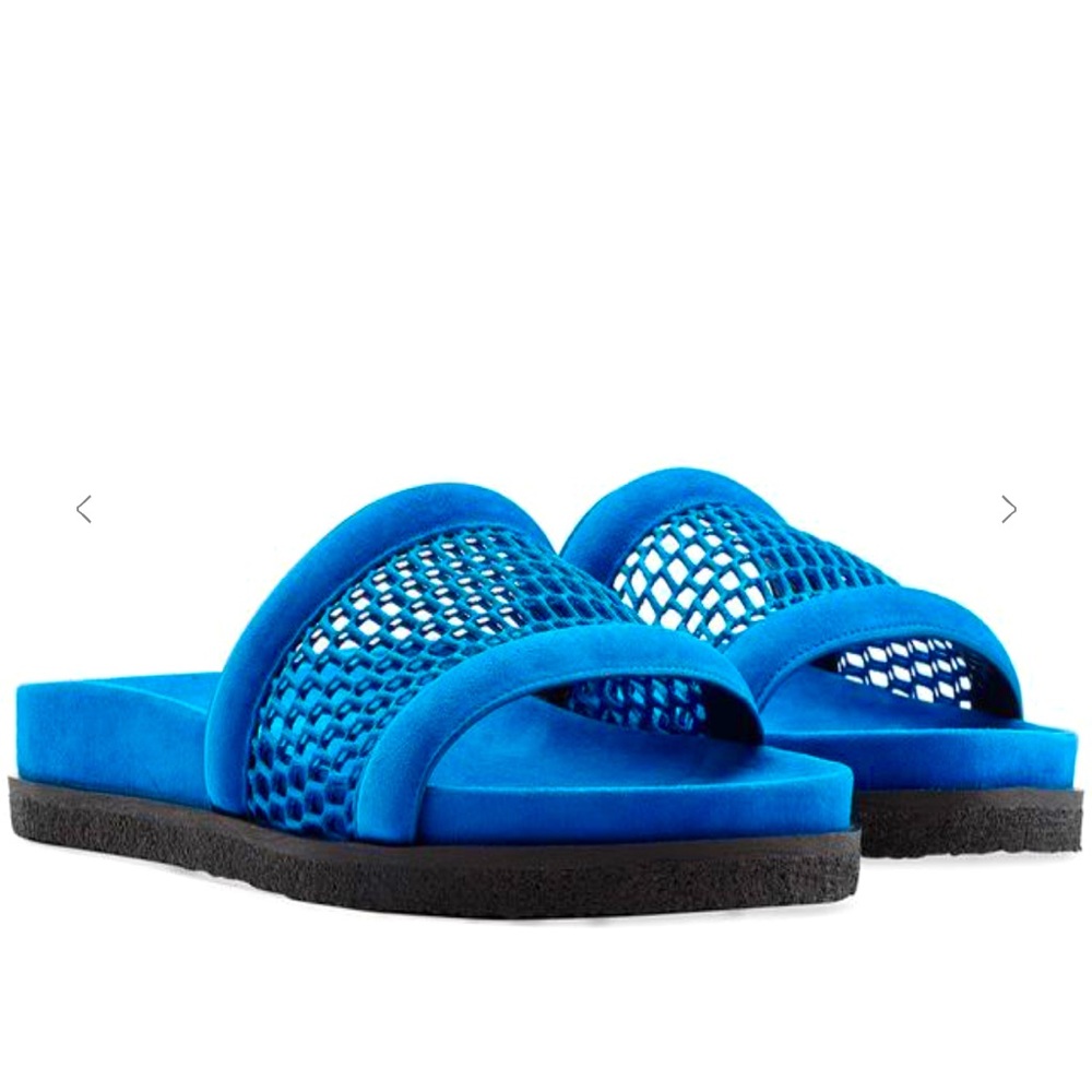 NIB Alexander Wang Jac Suede Mesh Slides - Size 36